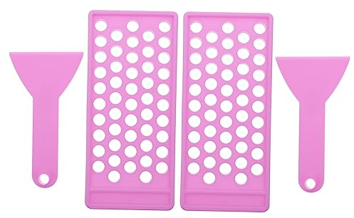 Veemoon 2 Satz Lippenbalsam Abfüllschale 50 x 5g Lippenstift Selbstgemacht Werkzeug Mit Spatel Lavendel Kunststoff Für Lippenpflege Und Kosmetik Herstellung