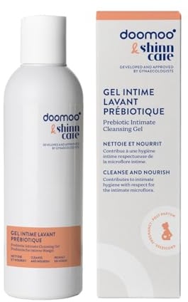 doomoo x Shinncare Gel Intime Soin Lavant Femme - Prébiotique - 200ml | Nettoie, Nourrit & Renforce la Microflore - Sans Savon, Vegan & Anti-Sécheresse - Idéal Grossesse, Post-Partum, Ménopause