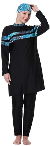 Musulmani Costume Curvy Donna Intero Tankini Coppa G Burkini Modellante Sostegno Seno Taglie Forti Costumi Pancia Senza Spalline Mare Interi per Grande con