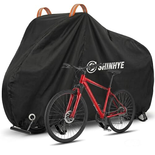 Bike Covers for Outside Storage - 600D Bicycle Cover Waterproof Outdoor | 200×70×110cm Oxford Bike Cover with Lock Holes Heavy Duty Rain Sun UV Dust Cover for Mountain/Road/Bike Accessories