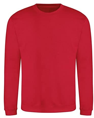 AWDis Herren Sweat Sweatshirt, Rot (FIRE RED FRE), L