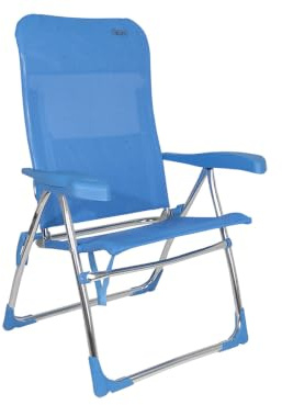 Silla playa aluminio. Desmontable multifibra. Asiento alto (Multifibra.)