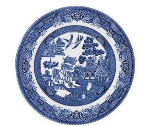 Churchill China BLUE WILLOW sets of 6 teaplates 6, Made in England