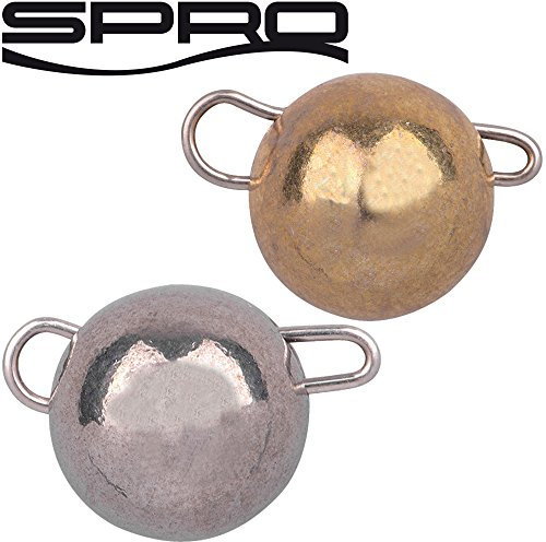 Spro Freestyle Tungsten Bottom Jig Natural/goldfarben - 2 Jigköpfe zum Vertikalangeln & Jiggen mit Gummiködern, Bleiköpfe, Gewicht:10g