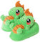 corimori Süße Plüsch Hausschuhe (10+ Designs) Dinosaurier Byte Slipper Einheitsgr. 25-33,5 Unisex Pantoffeln Grün Orange