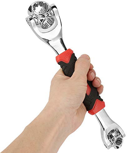 Clé à Cliquets Multifonction 8 en 1 à 360 degrés, Clé à Douille, Cliquet à Dégagement Rapide, Clé Dynamométrique Pour Outils de Réparation