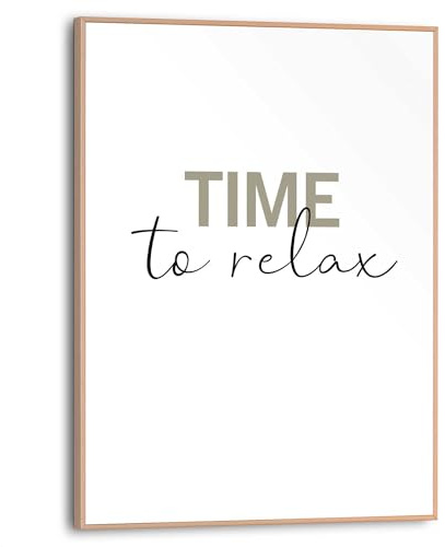 REINDERS Gerahmtes Bild, Time to relax, Schlafzimmer, Bilder, Wanddeko, Room Decor, MDF, Weiß, 40 x 30