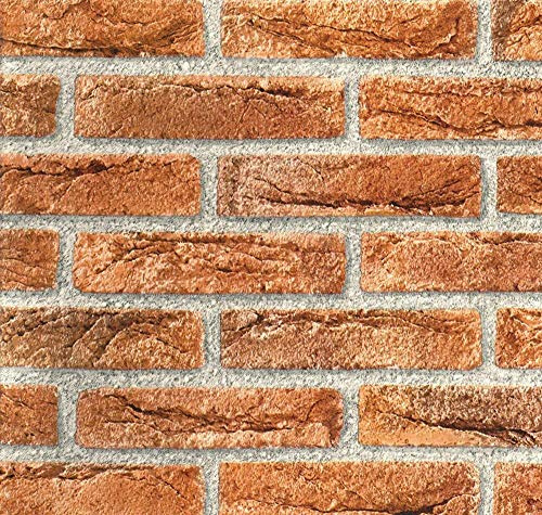 YöL D-C-Fix Classic Ahaus Rot Brick Effect Orange Brown Self Adhesive Film 2m x 45cm