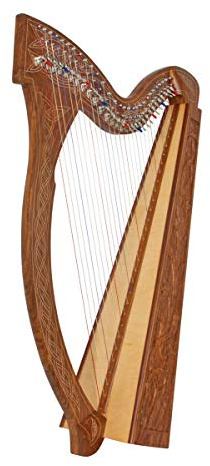 Roosebeck 29-String Minstrel Harp w/Chelby Levers - Vine Design