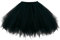 OBBUE Damen 1950er Vintage Ballett Blase Tutu Unregelmäßig Tüll Retro Petticoat Schwarz-XL