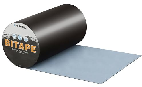 Parotec BiTape Bitumenband Bitumendachband Dachreparatur Dachdeckerband Spezialband Maximale Haftkraft Aluminium Resistent Gegen Wasser Feuchtigkeit UV-Strahlen 300mm x 10lfm Anthrazit/Grau (RAL7021)