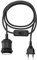 ledscom.de Textilkabel RETRA, Stecker, Schalter, schwarz, 3 m, Lampen-Fassung, 1x E27 max. 60W