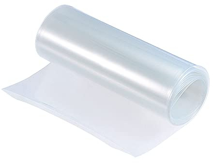 sourcing map Guaina termorestringente in PVC per involucro di batteria 150 mm 1.5 m trasparente buon isolamento per pacco batteria