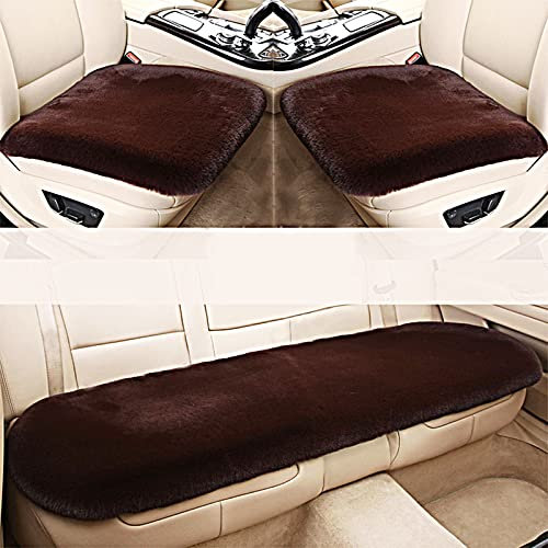 PoBoo Autositzbezug aus Kunstfell, Kaninchenfell Autositzkissen, universell passend für PKW, SUV und LKW