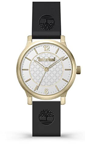 Timberland Trailmark Damen Armband Uhr Analog 38mm Edelstahl/Leder Schwarz-Gold-Beige, Wasserdichtigkeit: 5 bar, TDWLA2104502