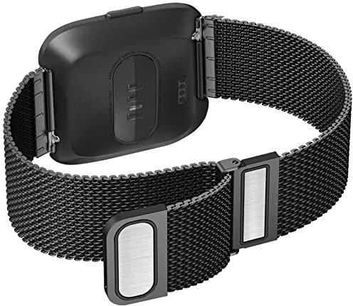 Dumgeo Bracelet pour Fitbit Versa 2, Remplacement de métal en acier inoxydable Bracelet Compatible avec Fitbit Versa/Fitbit Versa Lite