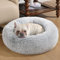 Western Home Hundebett Run, Katzenbett Flauschig, Hundekissen Kleine Hunde,Hundebett Waschbar,Hundekorb,Katzenkorb Zum Schlafen 91 cm,Hellgrau