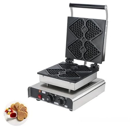 MAQUINA DE GOFRES GOFRERA WAFFLE ELECTRICA PROFESIONAL FORMA CORAZON NOVEDAD ORIGINA PARA NEGOCIOS DE HOSTELERIA