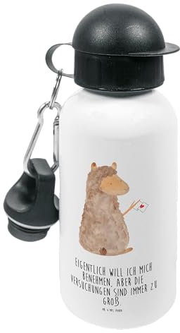 Mr. & Mrs. Panda Kindertrinkflasche Alpaka Fahne - Geschenk, Lama, Trinkflasche Für Wandern, Trinkflasche Für Erwachsene, Outdoorflasche, Lamas,
