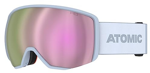 ATOMIC REVENT L HD Skibrille - Light Grey - Skibrillen mit kontrastreichen Farben - Hochwertig verspiegelte Snowboardbrille - Brille mit Live Fit Rahmen - Skibrille mit Doppelscheibe