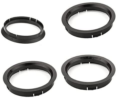 LST 4x Schwarz Zentrierringe für Alufelgen Radnabe Ø 76,0 mm - Ø 66,6 mm