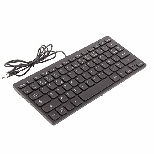 FOLOSAFENAR Clavier de Petite Langue , Mini Interface USB Plug and Play Universal Touch Comfort 78 Touches Clavier USB pour Ordinateur Portable de Bureau (Français)