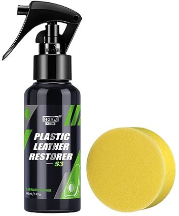 HGKJ-Auto-S3 Plastic Leather Restoration Coating Agent Automotive Dirt with Oxidation Light Remove Pr Sponge Clean Interior R8D0