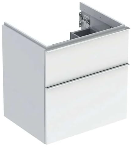 Geberit iCon Unterschrank für Waschtisch, 2 Schubladen, 59,2x61,5x47,6 cm, 502303, 502.303.01.2, Farbe: weiß/lackiert hochglänzend