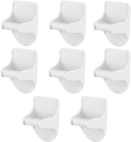8PCS Spray Bottle Holder Wall Mount, Adhesive Multipurpose Spray Bottle Hanger Hooks for Umbrella Towel Home Office