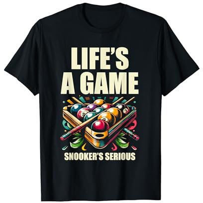 Life's Game Snooker's Serious Snooker Queue T-Shirt