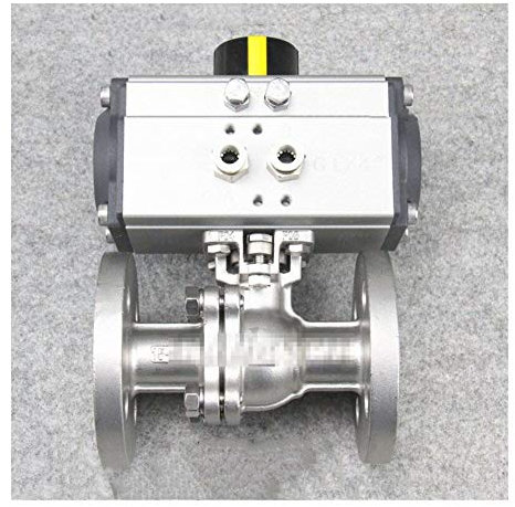 Rohrreparaturwerkzeuge 1pc 304 Pneumatische Edelstahl-Kugelhahn 1.6MPa Flansch Steckverbinder Pneumatische Edelstahl Schnell Cut-Kugelhahn (Size : DN100, Color : Flange)