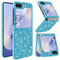 Z Flip 6 Funda para Samsung Galaxy Z Flip 6 Glitter Bling Sparkle Antigolpes Antiarañazos 360 Grados Ultra Delgada Galaxy Z Flip 6 5G Case (Azul)