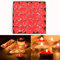 50 Stück Duft-Kerzen, Herzform, dekorativ, Teelichter, für Party, Geburtstag, Vorschlag,Hochzeit,Party 3,8 x 3,8 x 1 cm (rot)