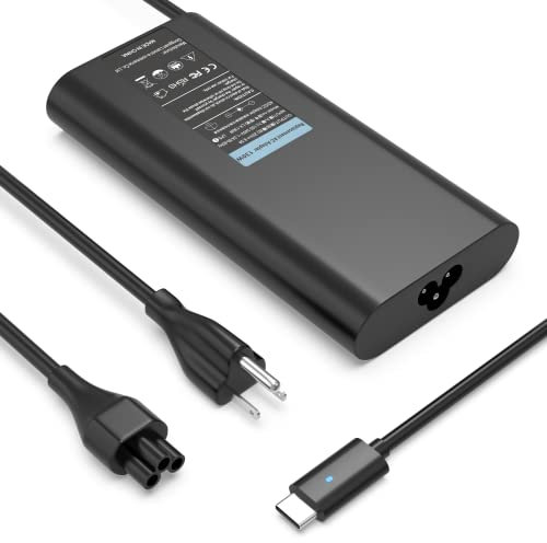 130W USB C Slim AC Power Adapter for Dell Latitude 5401 5411 5421 5431 5501 5511 5520 5521 5531 Precision 5770 5760 5750 5570 5560 5550 5530 2in1 Type C Laptop Charger