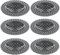 EIHI 6 Stück Abflusssieb Dusche Plastik, Sieb für Spülbecken und Haarfänger, waschbecken sieb, abflusssieb waschbecken, sink strainer, waschbecken siebeinsatz, haarsieb dusche, 78mm