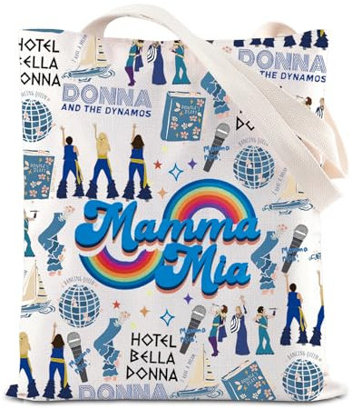 FOTAP Mamma The Musical Merchandise Mamma Tote Bag Mamma Musical Merch Mamma Zitat Handtasche Sitcom Tote Bag, Mamma Rainbow