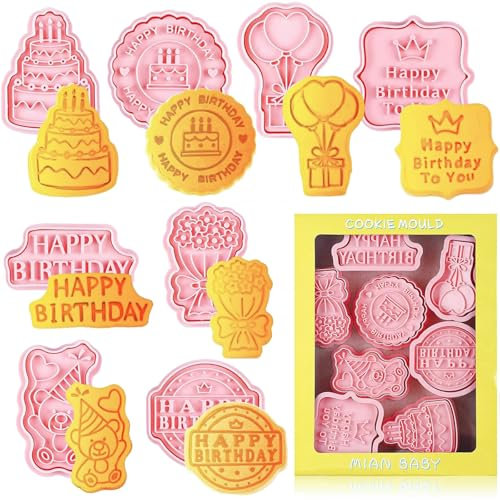 YUANHEHE Juego de cortadores de galletas 3D para Navidad, juego de moldes para galletas y pan, decoración de tartas, cumpleaños infantiles, fiestas, bricolaje (HB1)