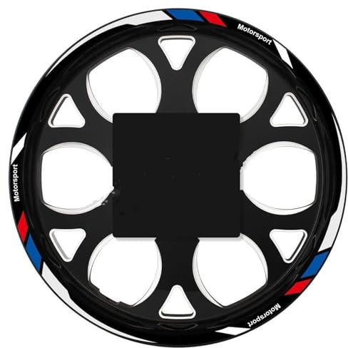 CSSPDM Einfach installieren Motorrad-Felgenaufkleber, Felgenstreifen, Klebeband Für B&MW F900R F800R F900XR S1000RR S1000R S1000XR R1200R R1250RS(Style 1)
