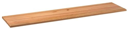 vidaXL Tischplatte mit Baumkanten 320x80x4 cm Massivholz Eiche Rechteckig, Esstischplatte, Schreibtischplatte, Bartischplatte, Esszimmertischplatte