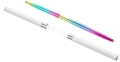 CRILSTYLEO 2pcs Nail Art Pen Fine Tip Brush Nail Art Pens for Painting Rhinestone for Manicure French Manicure Tools