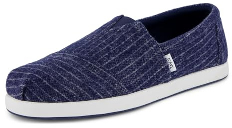 TOMS Men's Alp FWD Espadrille, Navy Cozy Stripe, 13