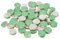 QUARKZMAN 200g Keramik-Mosaikfliesen für Bastelbedarf im Großhandel, runde grüne Keramikfliesen für Mosaik-Sets Garten Trittplatten Cup Mat
