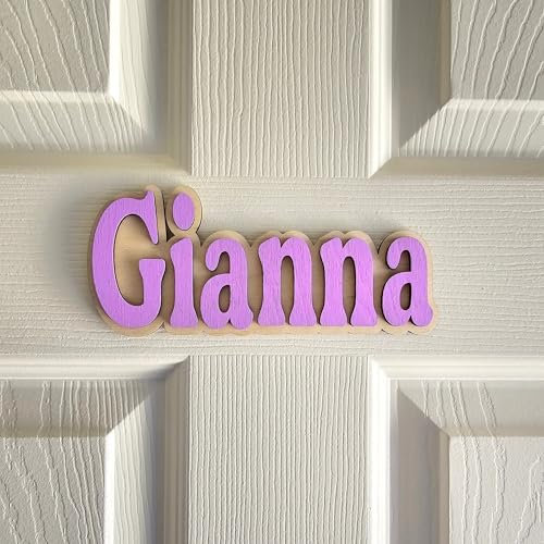 Personalised Wooden Kids Door Sign – Custom Name Plaque for Boys & Girls, Nursery Wall Name Sign, Bedroom Door Nameplate, Children's Room Decor, Custom Wooden Name Sign (Style 2)