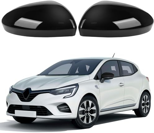 Capuchon de Rétroviseur Compatible avec Renault Clio MK5 2019-2025, Retroviseur Exterieur Couvercle Capuchon Lateraux Boîtier de Rétroviseur Extérieur, 963738293R 963749543R - Noir | 963738293R 963749543R Capuchon de rétroviseur gauche et droit Noir