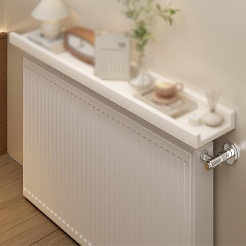 Heizkörperregal aus Holz, Wandmontierte Heizungsregal für Zuhause, Router Schrank, Geeignet für Wohnzimmer, Schlafzimmer, Flur, Büro(White,30x12x4cm/12x5x1.6in)