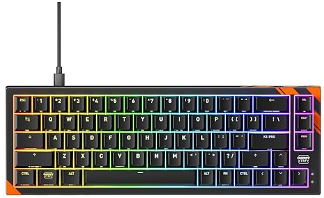 Cherry XTRFY K5 Pro TMR Compact - Magnetisch verkabelte Gametaste, Anpassbare MK Crystal-Schalter, Hot-Swap, Rapid Trigger, SnapKey, Schalldämpfung, 8000 Hz, US Layout (QWERTY), Schwarz