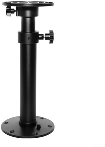 Feeshoppher Pied de table réglable en alliage d'aluminium pour camping-car, hauteur télescopique 460 – 700 mm, finition noire givrée, amovible pour bateaux, yachts, caravanes, camping-cars et