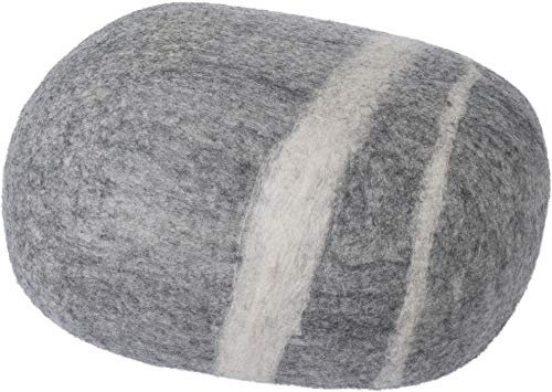 myfelt Carl - Filz Kieselstein, Meditationskissen, Yogakissen, Dekokissen hellgrau rund - Größe XL
