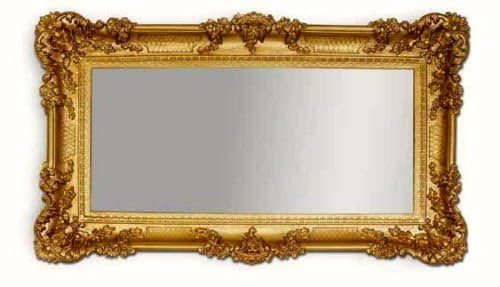 Lnxp WANDSPIEGEL BAROCKSPIEGEL Spiegel IN Gold 96x57 ANTIK BAROCK Rokoko Shabby CHIC Renaissance JUGENDSTIL Retro Design MIT ORNAMENTVERZIEHRUNGEN LUXURIÖS PRUNKVOLL 75SP