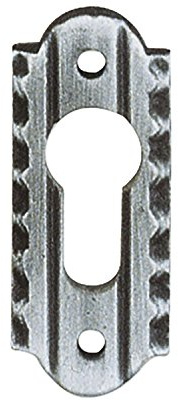 Zylinderrosette PZ, oval, 28 x 70 mm, schwarz passiviert, lackiert